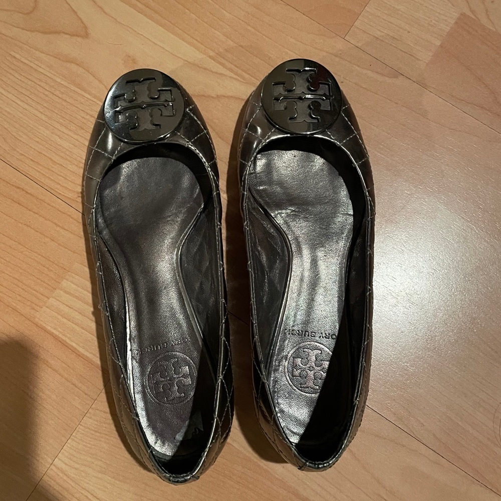 Tory Burch silver shoes